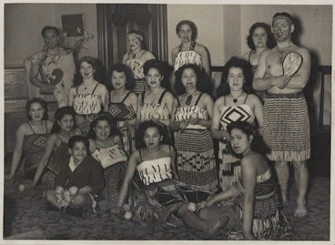 Image: Maori dance group at YWCA Hostel, Boulcott Street, Wellington