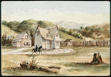 Image: Hutton, Thomas Biddulph, 1824-1886 :[St James Parsonage, Hutt]. 1861