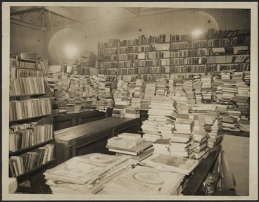 Image: View of interior of Newbolds Bookshop, George Street, Dunedin - Photograph taken by Edward Arthur Phillips