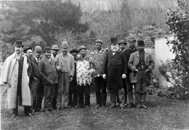 Image: Deputation of Urewera chiefs to Richard John Seddon, at the Ministerial Residence, Molesworth Street, Wellington