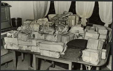 Image: Parcels packed by the Patriotic Fund for soldiers overseas during World War 2