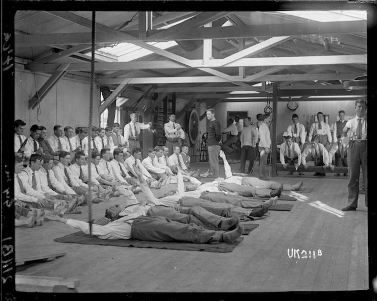 Image: The gymnasium at Hornchurch Convalescent Hospital, England