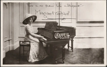 Image: Margaret Cooper with Chappell piano