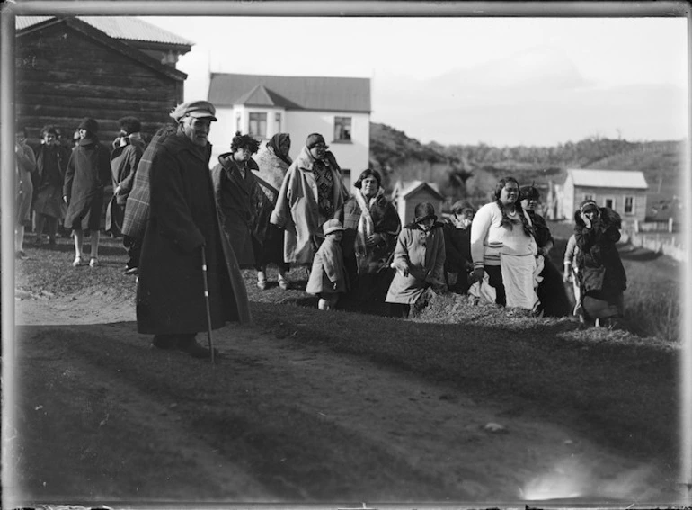 Image: Spectators at Parihaka Pa, Taranaki