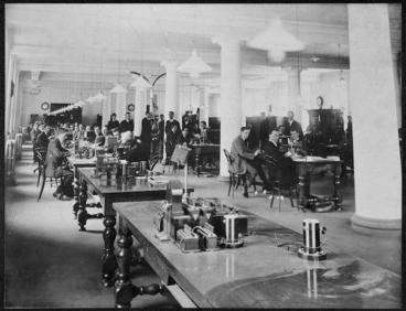 Image: Instrument room, Telegraph Office, General Post Office, Wellington