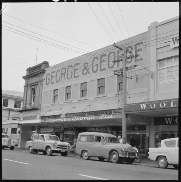 Image: George and George Ltd, drapers and clothiers, Jackson Street, Petone, Wellington