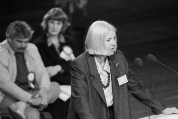 Image: Margaret Wilson speaking at the Labour Party Conference - Photograph taken by Ross Giblin.