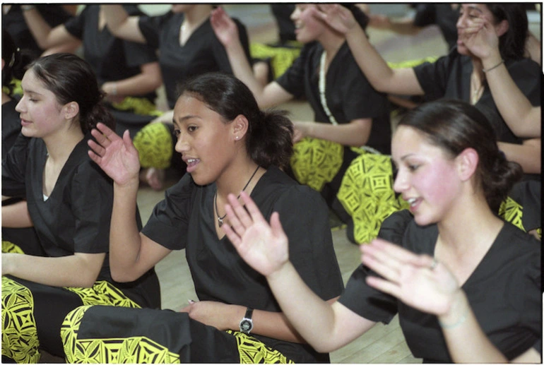 Image: Wellington Girls College pupils rehearsing - Photograph taken by Melanie Burford