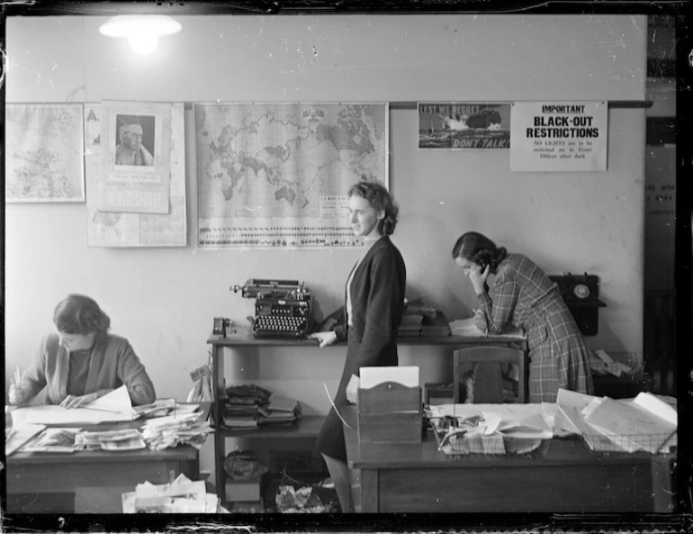 Image: Office and workers, during World War II