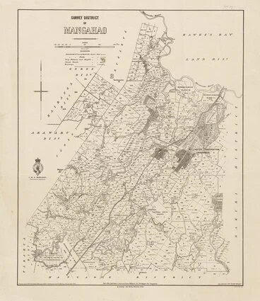 Image: Survey District of Mangahao [electronic resource] / drawn by H.McCardell, February 1890.