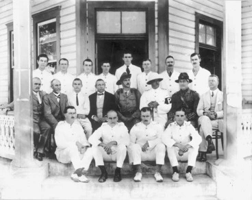 Image: [Colonel Robert Logan and his staff, Western Samoa]