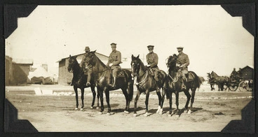 Image: General Chaytor, Major Powles, and Lieutenant Bond on horse back, Egypt