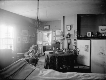 Image: Arthur Thomas Bothamley sitting in a room in his home at 18 Selwyn Terrace, Thorndon, Wellington