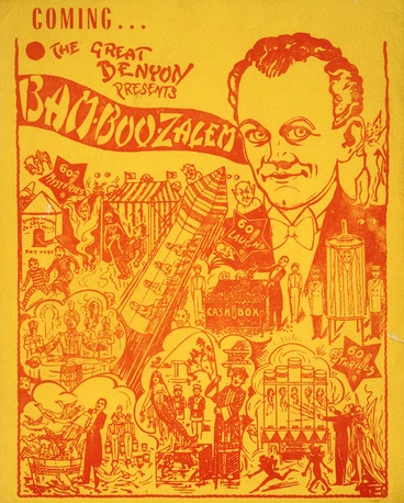 Image: Artist unknown :Coming ... the Great Benyon presents "Bam-Boo-Zalem". [1955?].
