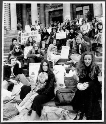 Image: Women protesting against Dr Gerald Wall's Hospitals Amendment Bill