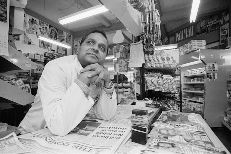 Image: Ash Patel, dairy owner, Kilbirnie, Wellington, New Zealand - Photograph taken by Phil Reid