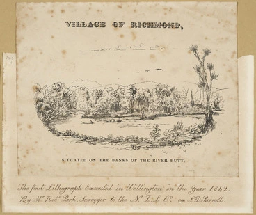 Image: Park, Robert 1812-1870 :Village of Richmond, situated on the banks of the River Hutt. [1842]