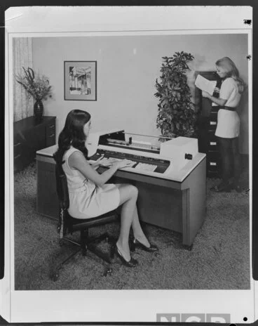 Image: Woman using computer