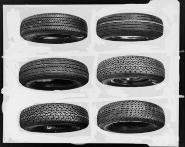 Image: Six different tyre treads
