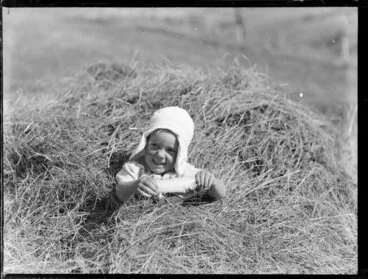 Image: Summer Child Studies series, unidentified child in hay