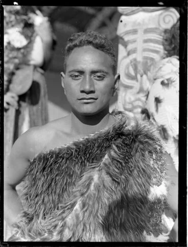 Image: Portrait of Ninihi (Jack) Kuru at Otūkou marae, Lake Rotoaira