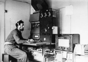 Image: C Young, wireless operator, Cambell Island