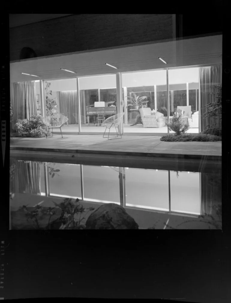 Image: View from the courtyard into the living room, Littlejohn house, Wellington