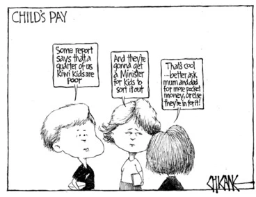 Image: Winter, Mark 1958- :"Some report says that a quarter of us Kiwi kids are poor." ... 13 September 2011