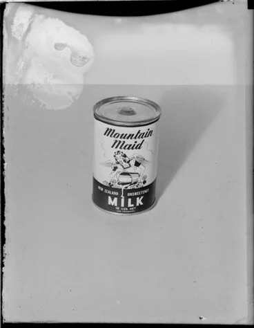 Image: A can of Mountain Maid Milk