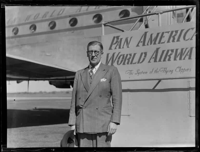 Image: Unidentified passengers arriving on Pan American World Airways (PAWA)