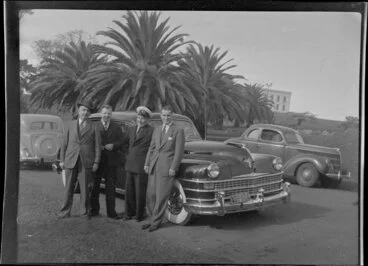 Image: Four unidentified members of the Auckland Travel League