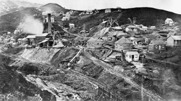Image: Caledonian gold mine and settlement, Moanataiari Valley
