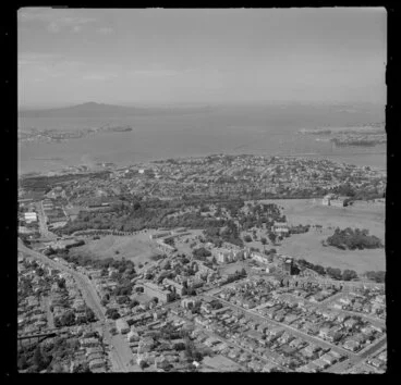 Image: Auckland War Memorial Museum and Domain, including Auckland Hospital in the foreground