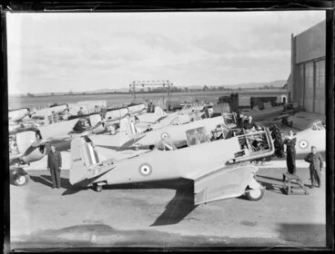 Image: Royal New Zealand Air Force base, Hobsonville, Harvard planes