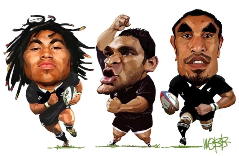 Image: Webb, Murray, 1947- :[Nonu, Weepu, Kaino] 20 October 2011