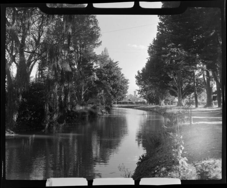 Image: Christchurch Botanic Gardens, featuring the Avon River