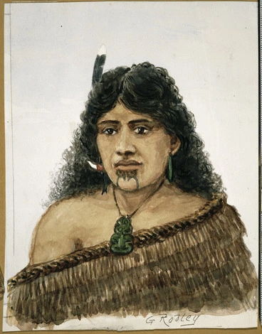 Image: Robley, Horatio Gordon, 1840-1930 :[Maori woman] / G. Robley. [1863 or 1864?]
