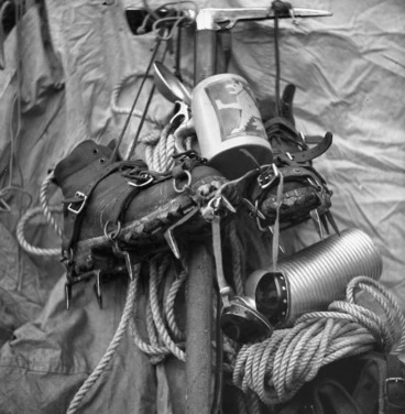 Image: Photograph of mountaineering equipment