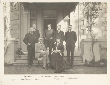 Image: Group at Government House, Auckland - Photograph taken by Herman John Schmidt