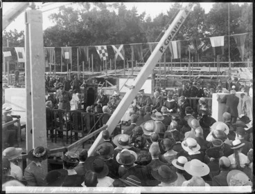 Image: Laying of the foundation stone for the Sarjeant Gallery, Wanganui - Photograph taken by Frank James Denton