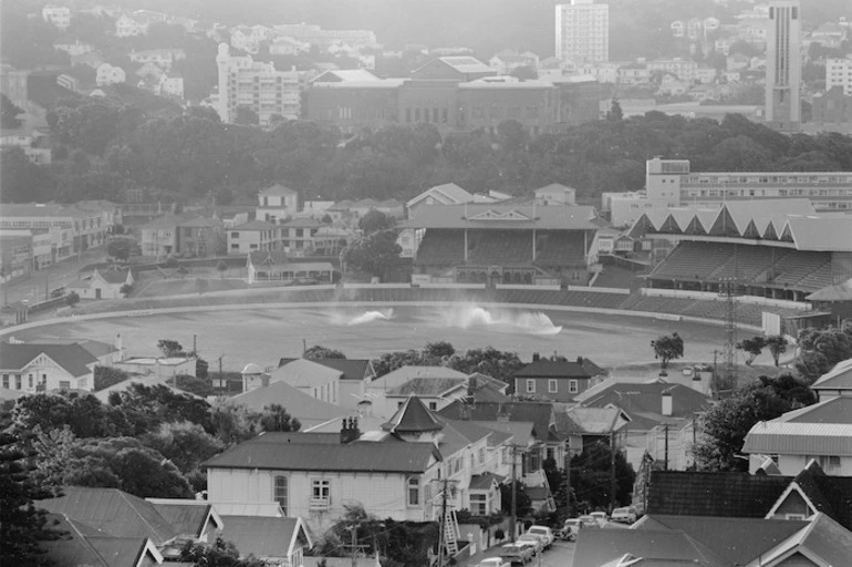 Image: Basin Reserve, Wellington, and surrounding area