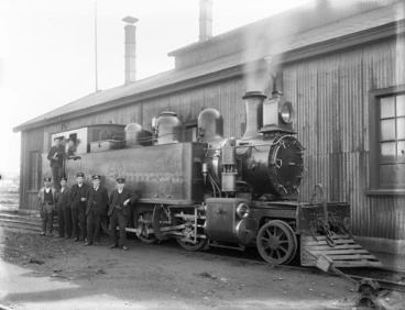 Image: Wf class steam locomotive no 387 at Addington Railway Workshops, Christchurch