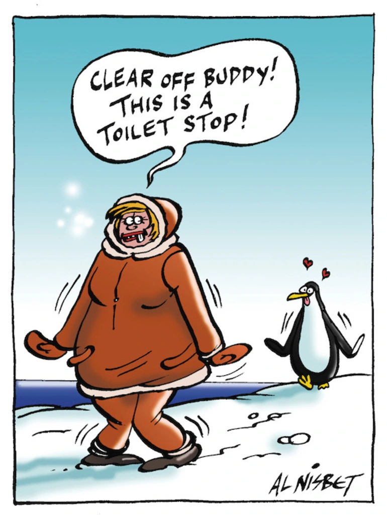 Image: "Clear off buddy! This is a toilet stop!" 1 December, 2005