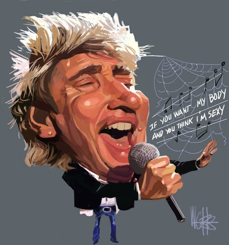 Image: Webb, Murray, 1947- :Rod Stewart [ca 10 February, 2005]