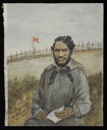 Image: Robley, Horatio Gordon 1840-1930 :Taratoa, lay preacher. Killed at Te Ranga, 21st June 1864.