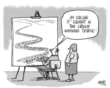 Image: "I'm calling it 'Caught in the weekend traffic'". 23 October, 2007