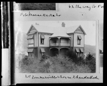 Image: Mrs Sommerville's house, a two-storied colonial villa, Khandallah, Wellington