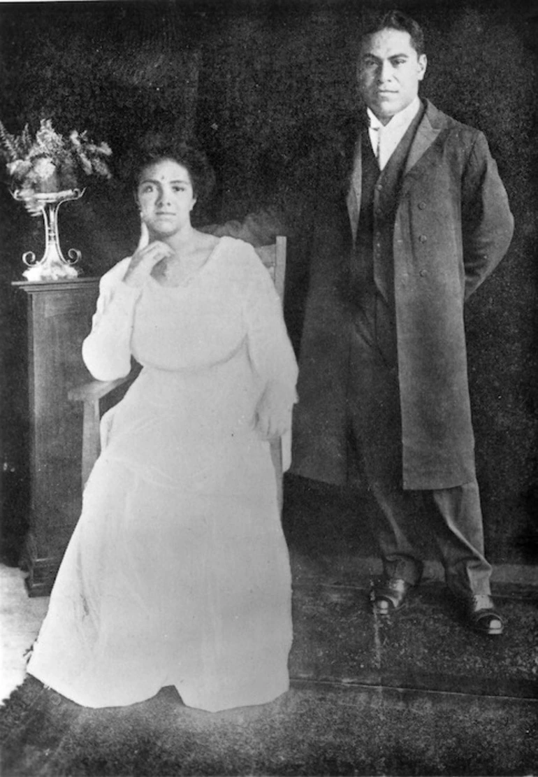 Image: Salote Tupou III, Queen of Tonga and her consort Prince Uiliami Tungi