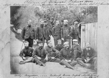 Image: Officers of the Colonial Defence Forces in Waikaremoana Expedition