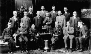 Image: Group at the 1914 Chess Championship of New Zealand, in Christchurch